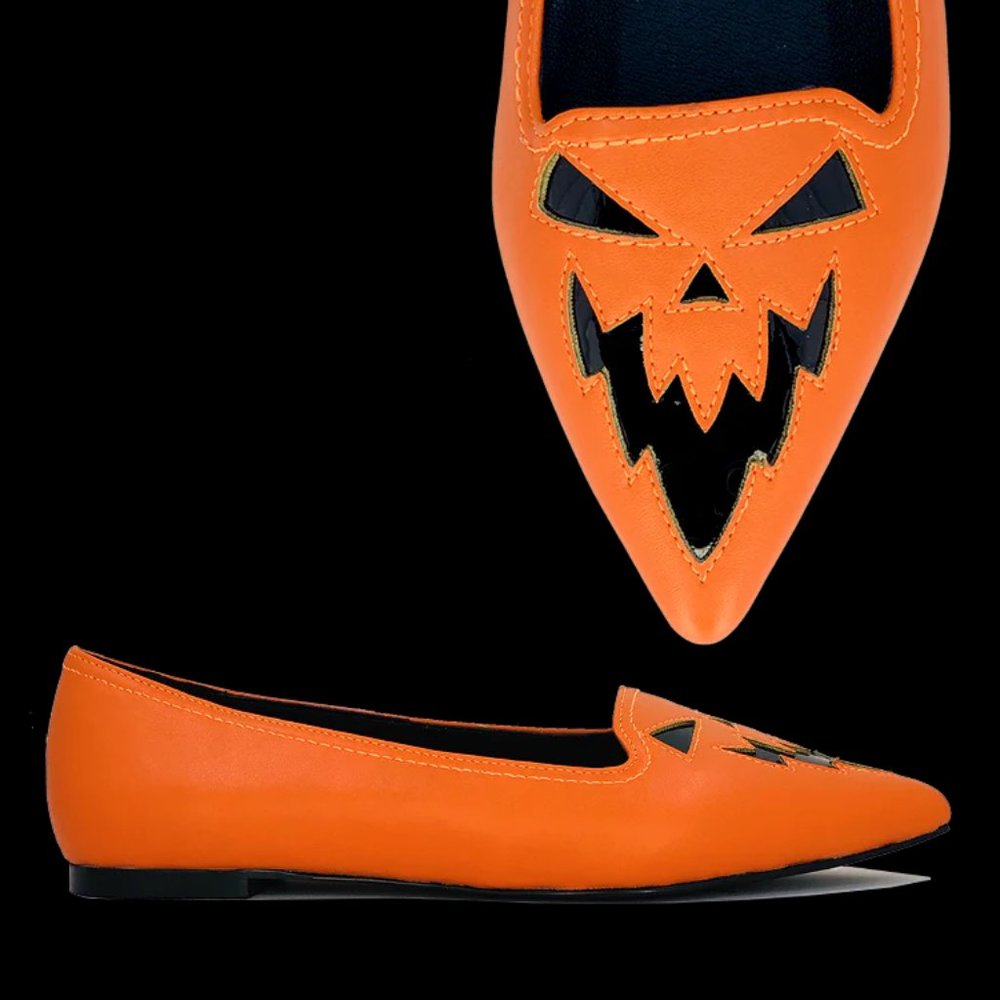 Strangecvlt Scary Jack Pointed Toe Dagger Flat